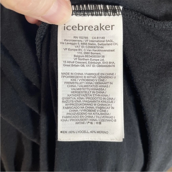 Icebreaker Womens Cool-Lite Wool Blend Hoodie Size XL Thumbholes Logo - Picture 7 of 7